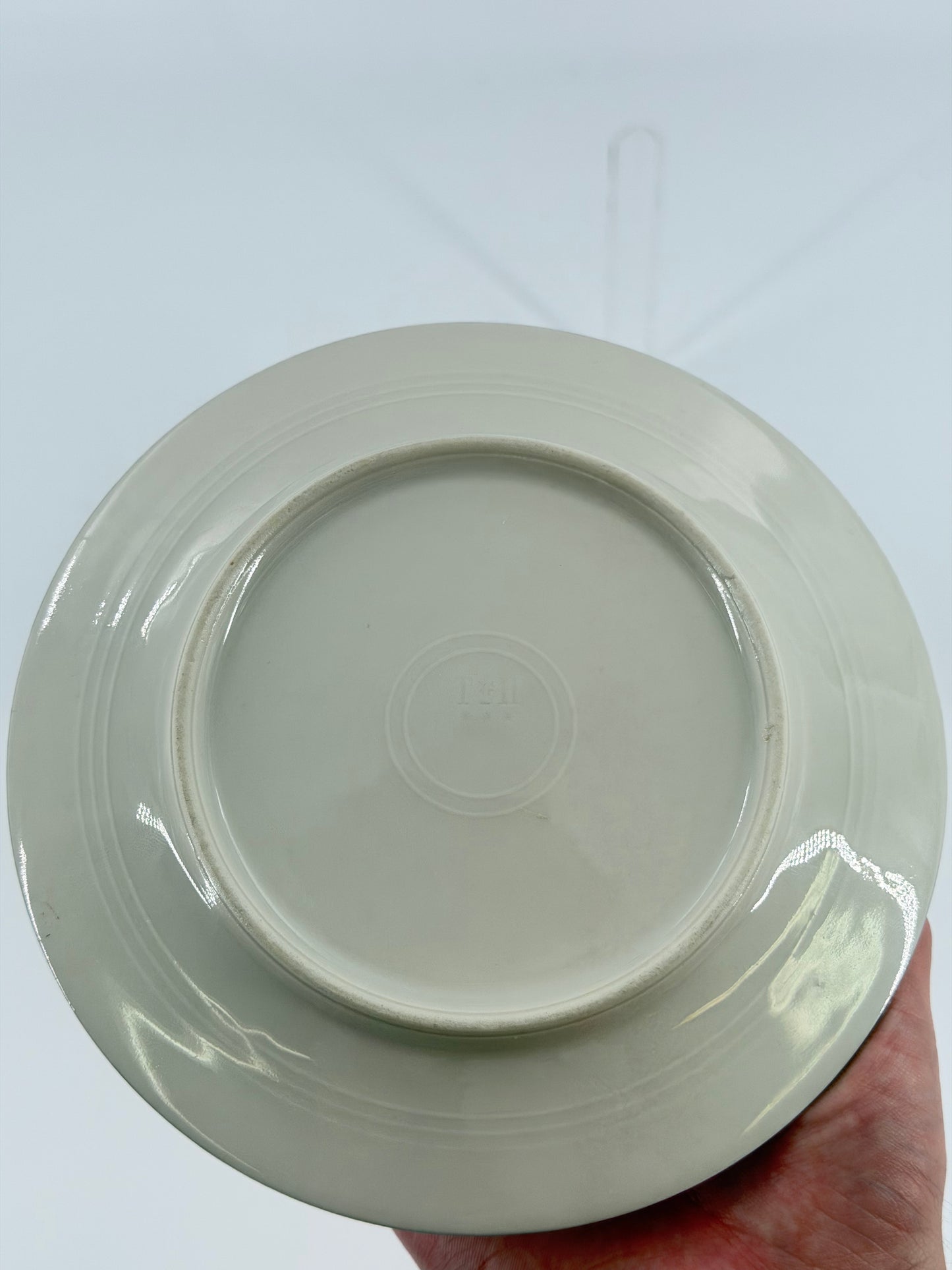 Set of Theodore Haviland monogrammed bread plates