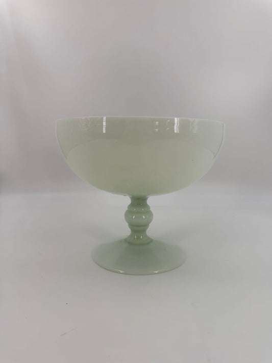 French opaline fruit bowl on a foot