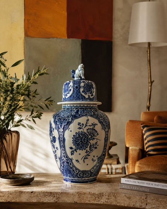 Delft-style potiche, Boch Belgium for Royal Sphinx Holland