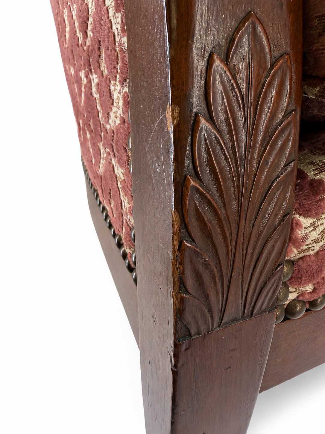 Pair of Restoration-style Gondole Armchairs