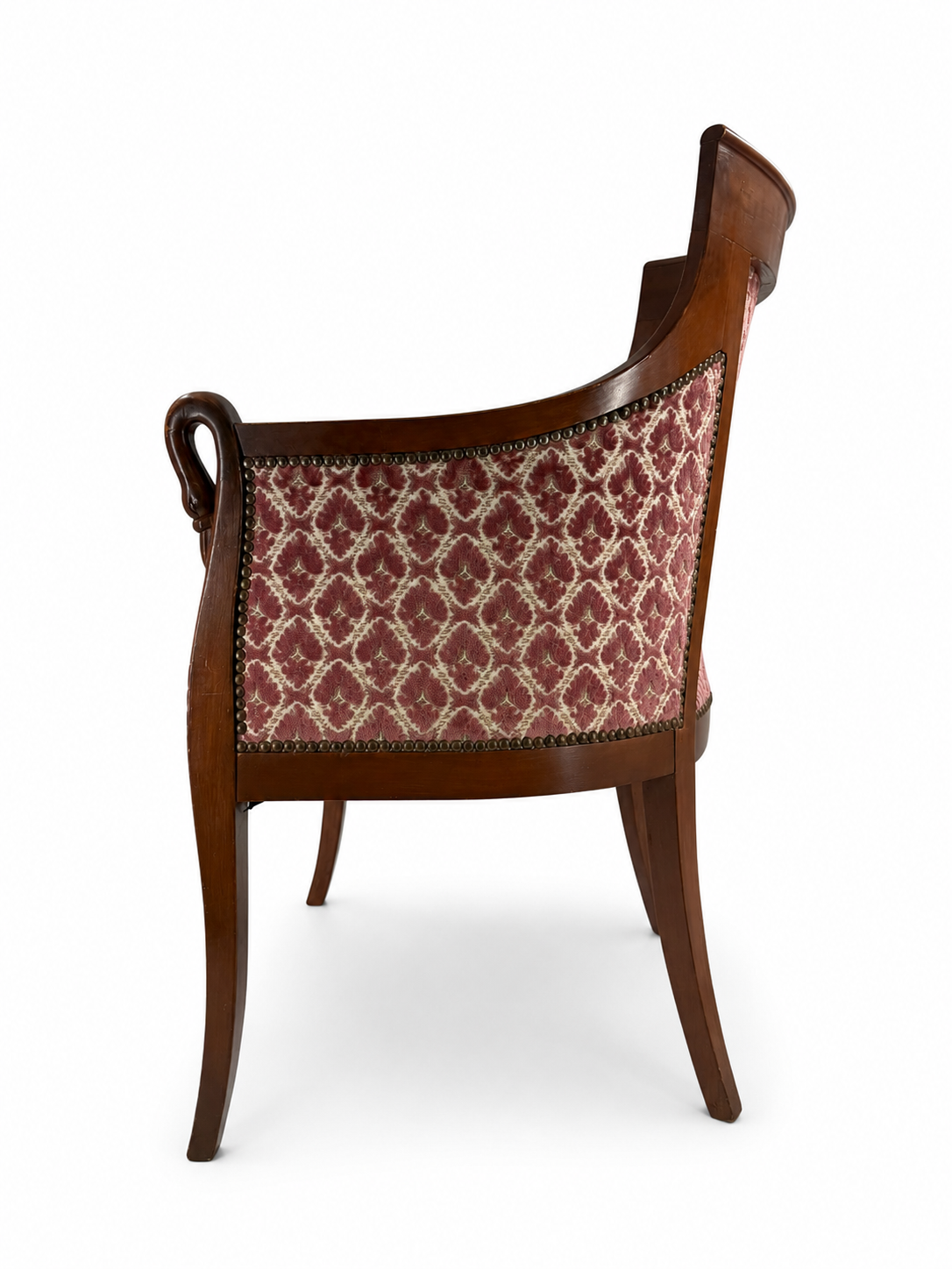 Pair of Restoration-style Gondole Armchairs