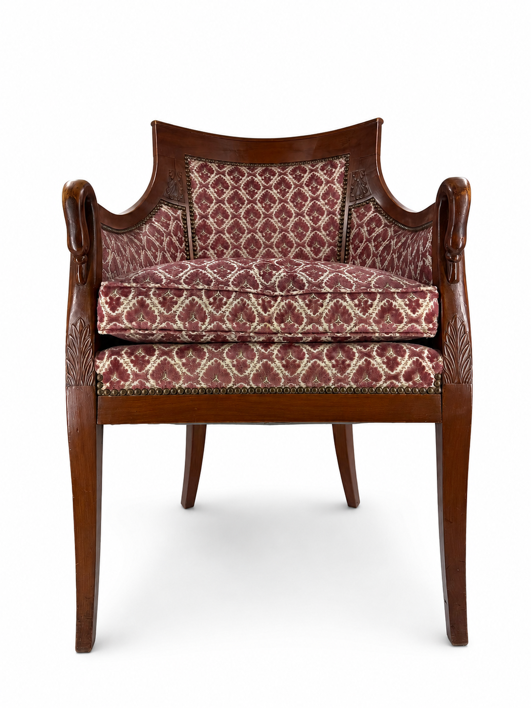 Pair of Restoration-style Gondole Armchairs