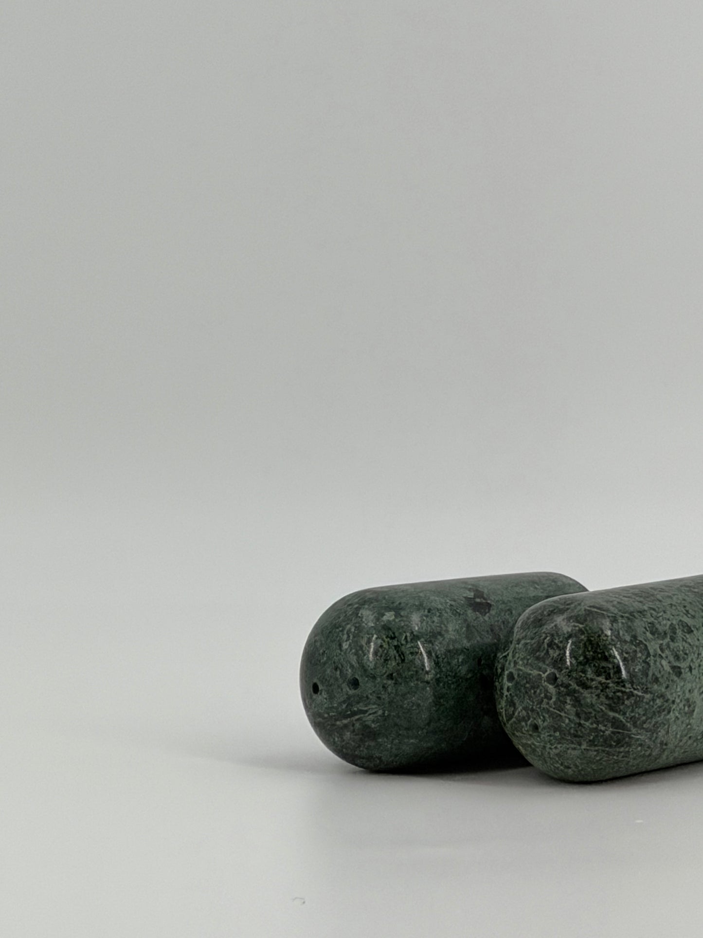 Green Marble Salt and Pepper Shakers