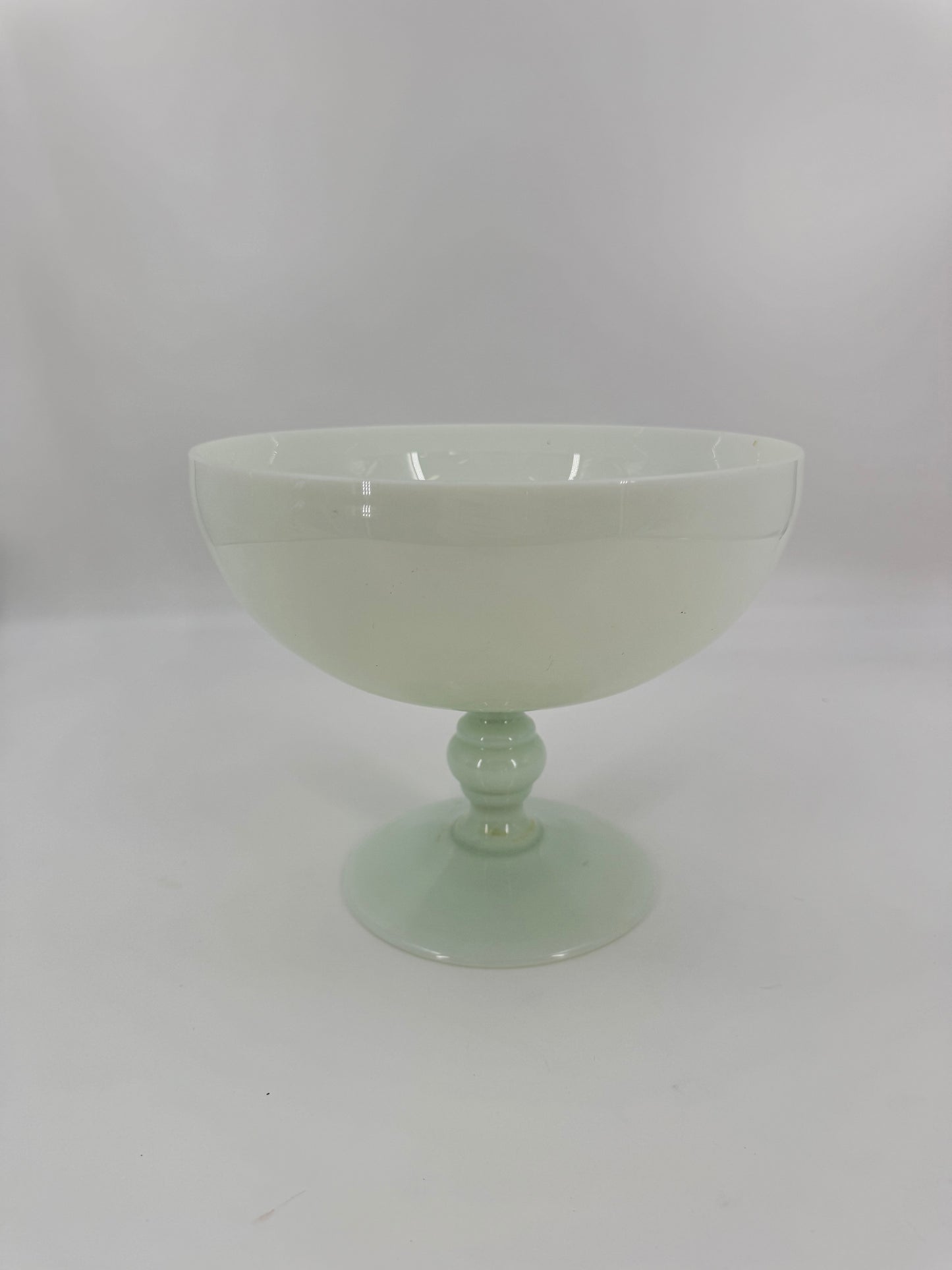 French opaline fruit bowl on a foot