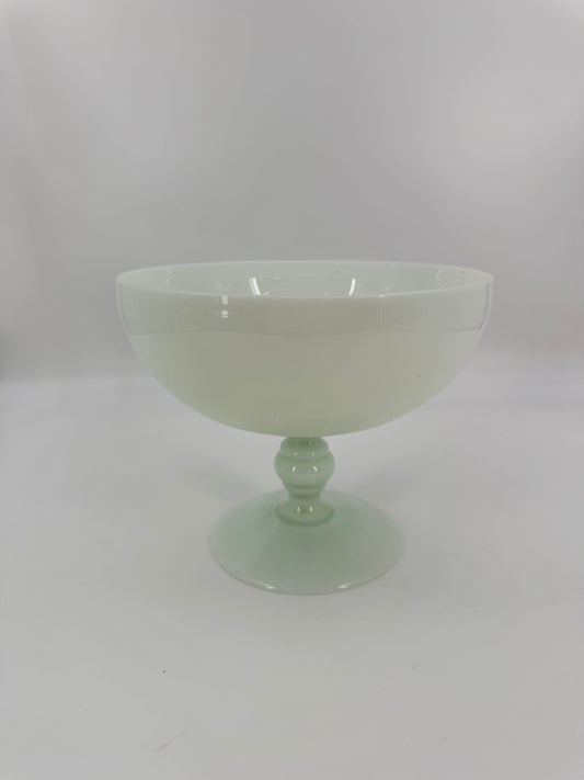 French opaline fruit bowl on a foot