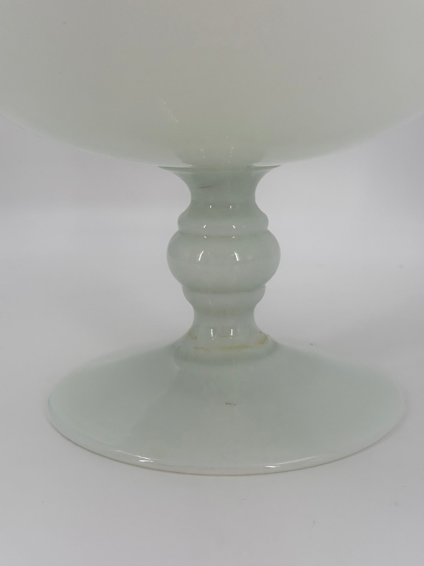 French opaline fruit bowl on a foot