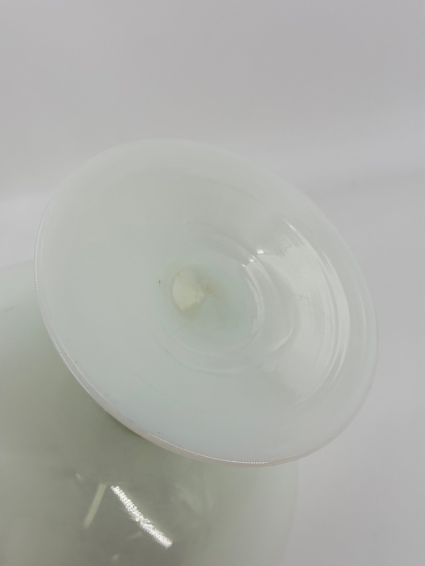 French opaline fruit bowl on a foot