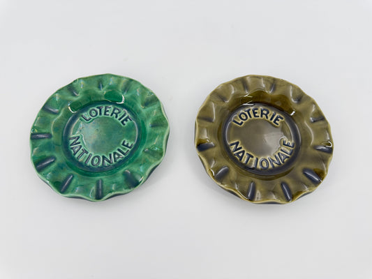 Pair of Saint-Clément ceramic piece for the French national lottery
