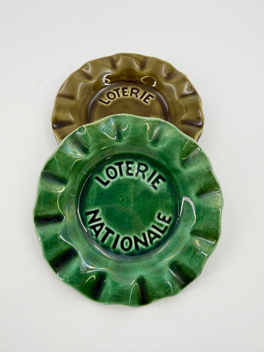 Pair of Saint-Clément ceramic piece for the French national lottery