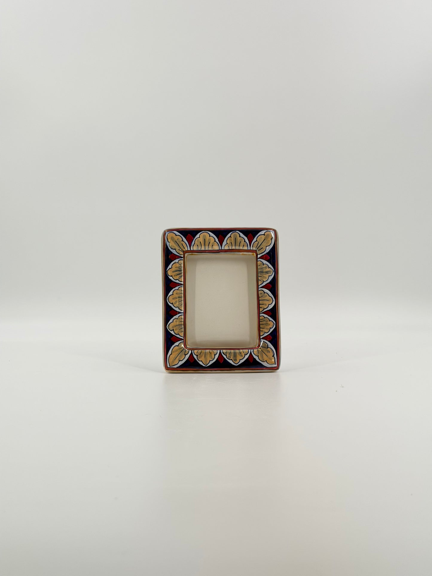 Italian glazed ceramic picture frame