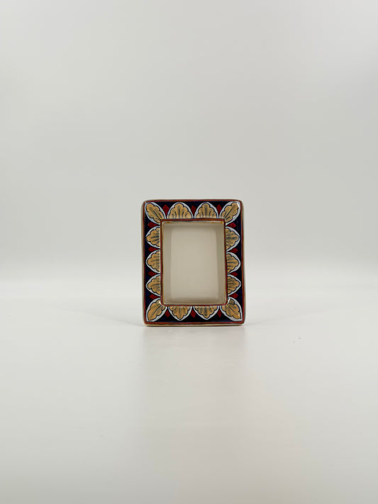 Italian glazed ceramic picture frame
