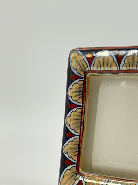 Italian glazed ceramic picture frame