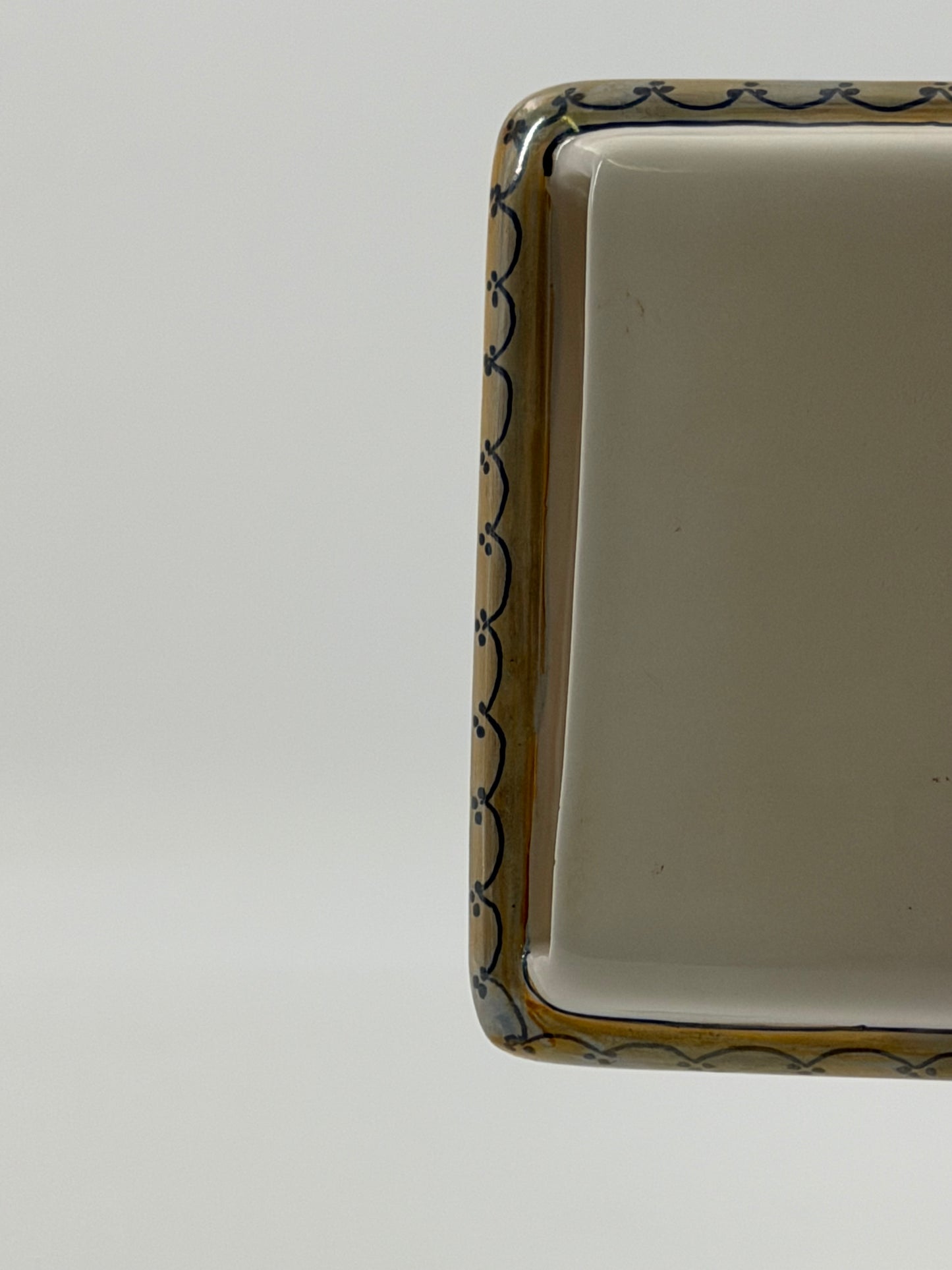 Italian glazed ceramic picture frame