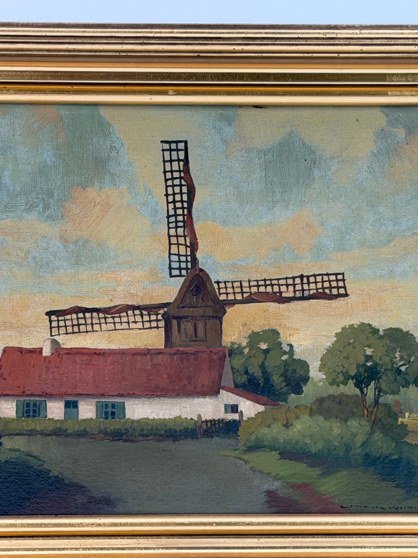 Evergem windmill painting
