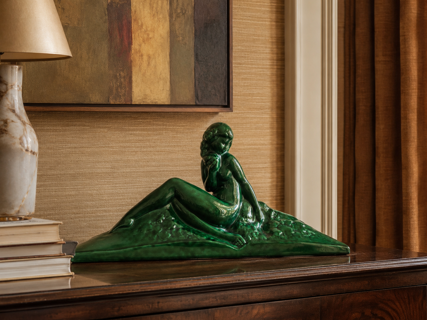 Art Deco Ceramic Sculpture, St. Clément