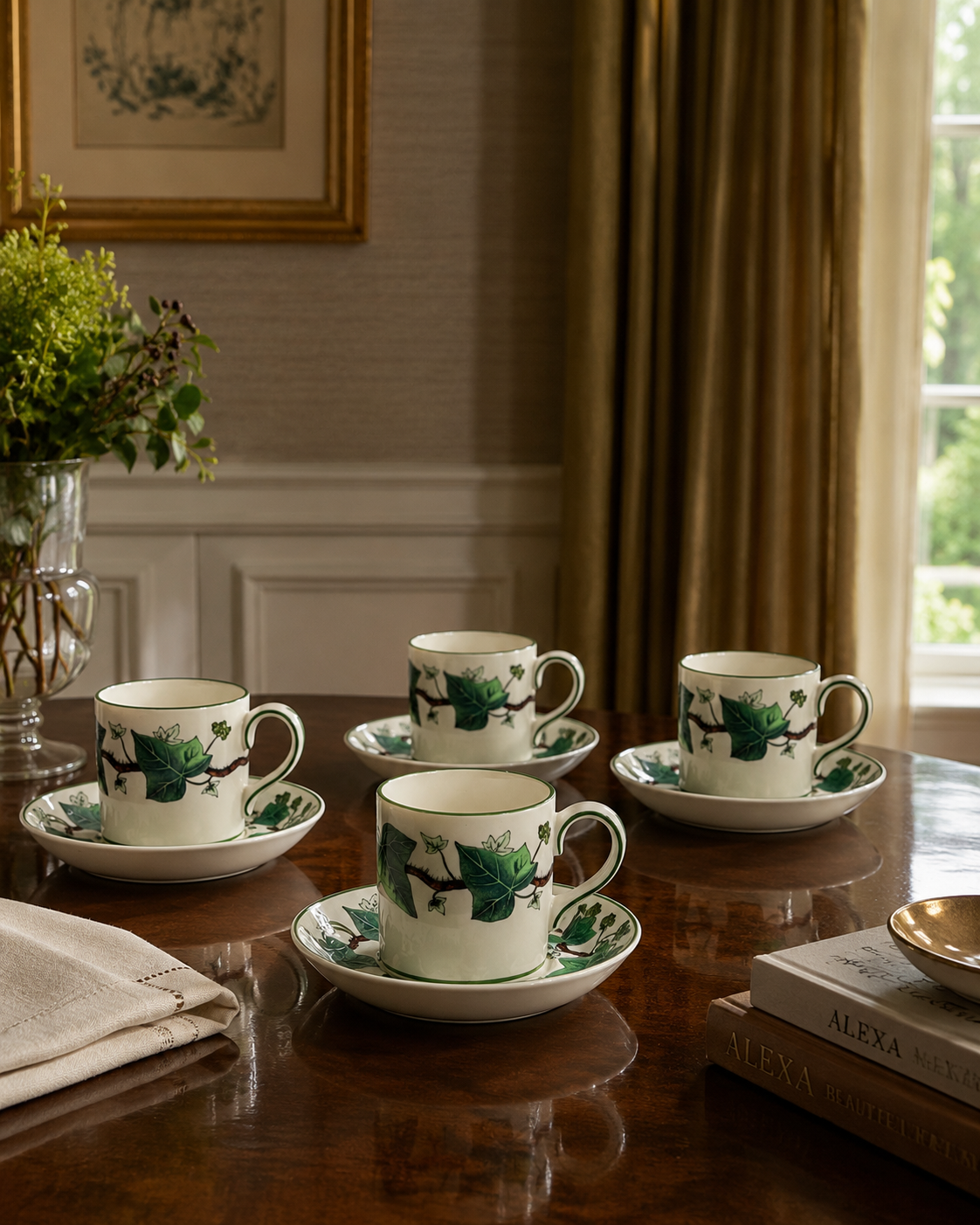 Wedgwood “Napoleon Ivy” Coffee Set